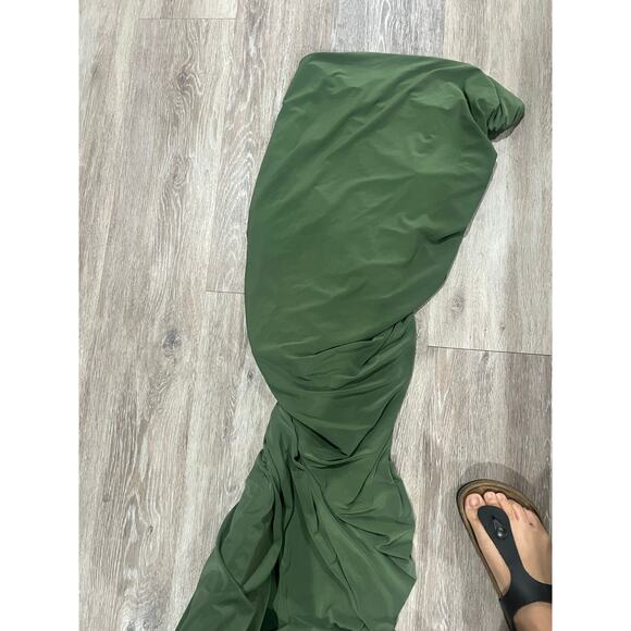 Norma Kamali Diana Gown Green Celadon Ruched One Shoulder Dress Size XS - Picture 8 of 11